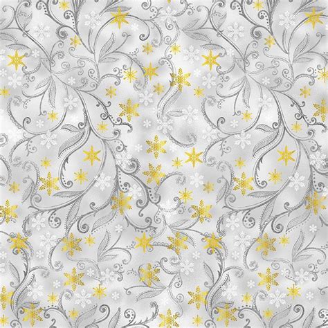 shadow vines metallic fabric|TT Silver & Gold Leafy Vines & Snowflakes .